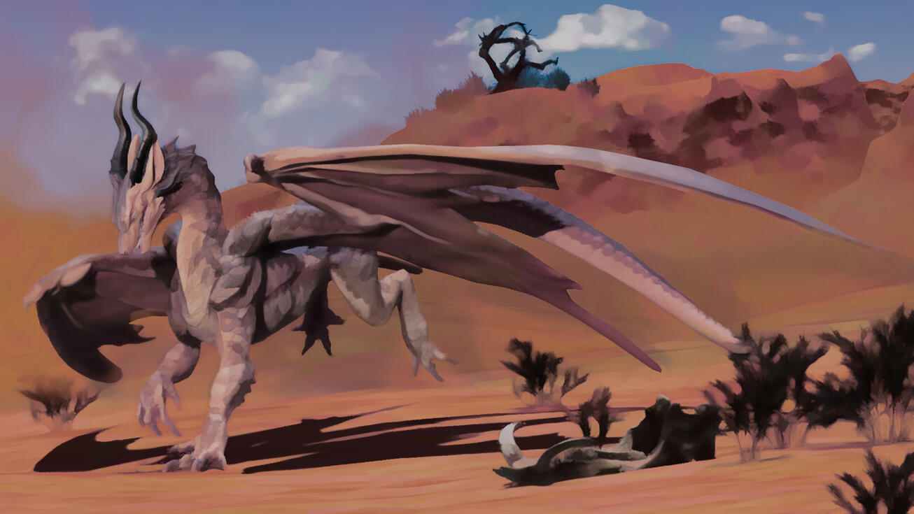 3D render featuring my retexture of the Tridrogon by Tokyozilla